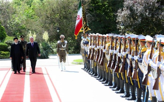 استقبال رسمی آیت‌الله رئیسی از رئیس‌جمهوری تاجیکستان