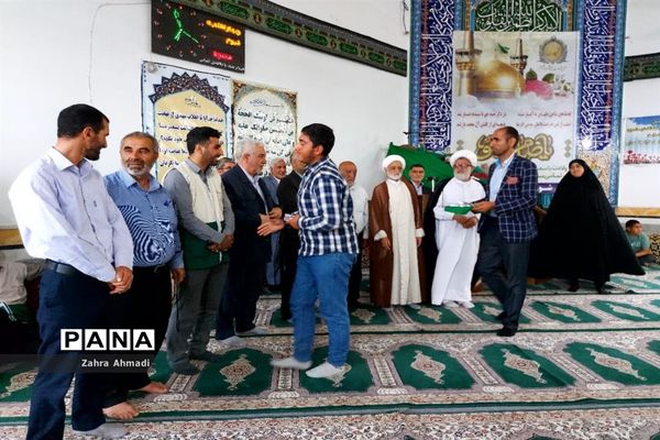 پرچم گردانی حرم مطهر رضوی در میاندورود