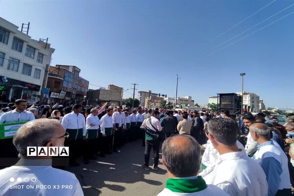 مراسم استقبال از کاروان زیر سایه خورشید