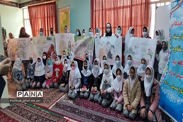برگزاری ایستگاه نقاشی همگانی گرامیداشت سپهبد سردار حاج قاسم سلیمانی در شهرستان قرچک