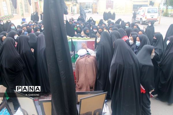 استقبال از شهید گمنام در مدرسه شهیده قضایی قم