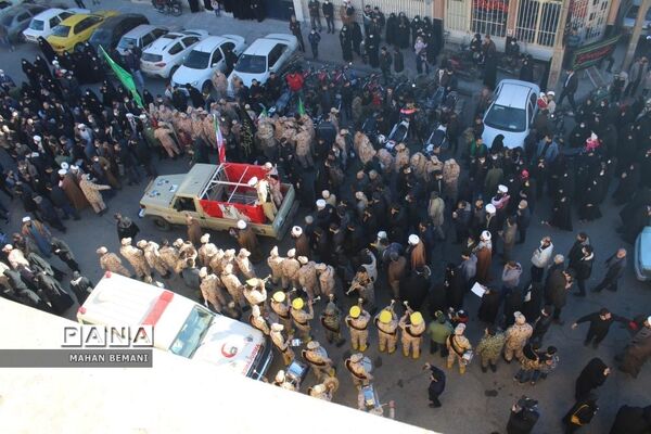 خاکسپاری دو شهید گمنام در مدرسه علمیه فاطمی