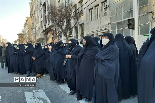 تشیع پیکر دو شهید گمنام در منطقه ۱۳