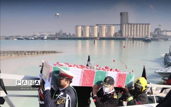 آیین تشییع شهدای گمنام در بندر امام خمینی