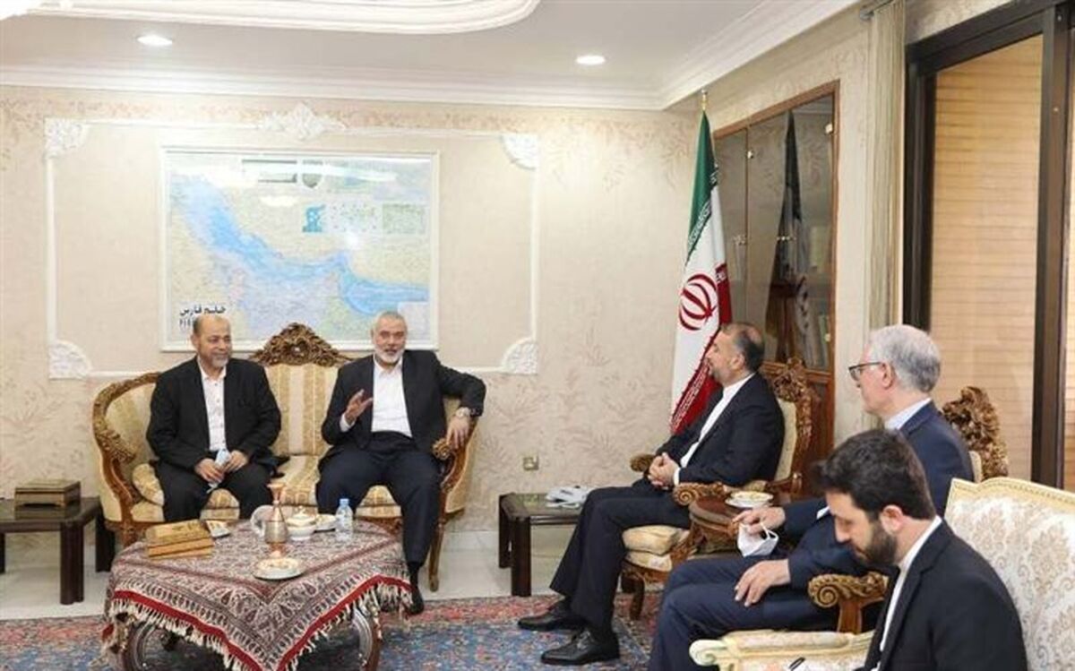 دیدار رییس دفتر سیاسی حماس با امیر عبداللهیان