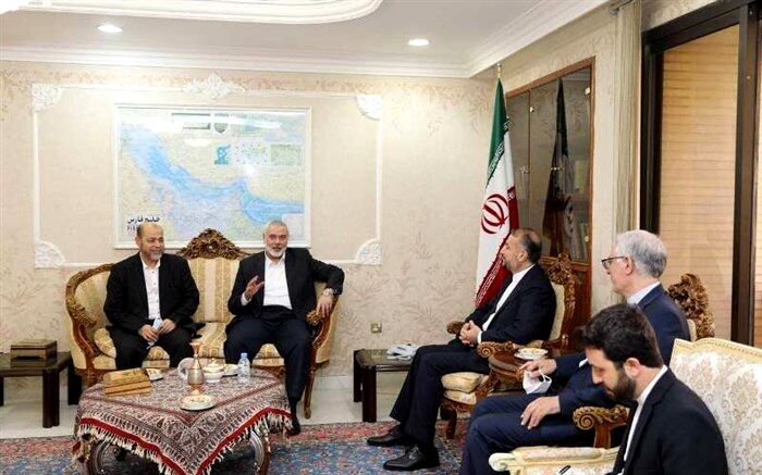 دیدار رییس دفتر سیاسی حماس با امیر عبداللهیان