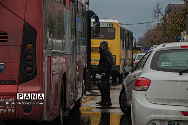 شیراز در یک روز بارانی