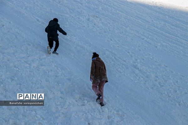 یک روز برفی در پیست اسکی سپیدان