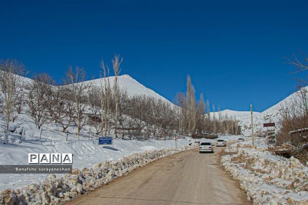 یک روز برفی در پیست اسکی سپیدان