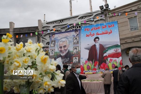 گلباران تمثال امام خمینی (ره) و شهدای انقلاب اسلامی شهرستان بهبهان