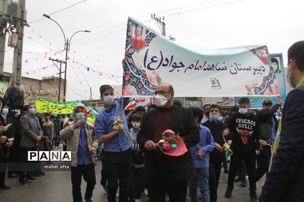 گلباران تمثال امام خمینی (ره) و شهدای انقلاب اسلامی شهرستان بهبهان