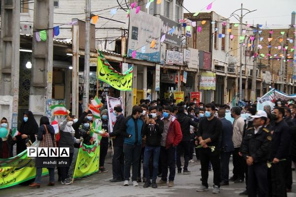 گلباران تمثال امام خمینی (ره) و شهدای انقلاب اسلامی شهرستان بهبهان