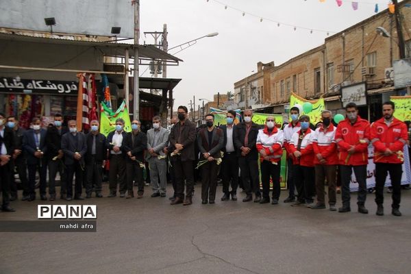 گلباران تمثال امام خمینی (ره) و شهدای انقلاب اسلامی شهرستان بهبهان