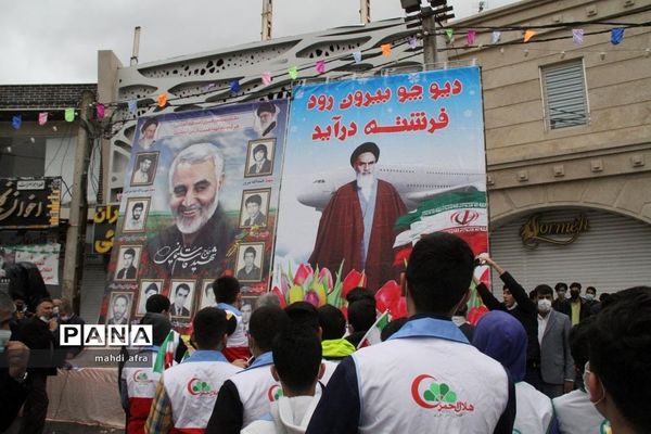 گلباران تمثال امام خمینی (ره) و شهدای انقلاب اسلامی شهرستان بهبهان