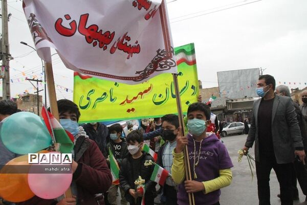 گلباران تمثال امام خمینی (ره) و شهدای انقلاب اسلامی شهرستان بهبهان