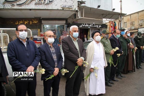 گلباران تمثال امام خمینی (ره) و شهدای انقلاب اسلامی شهرستان بهبهان