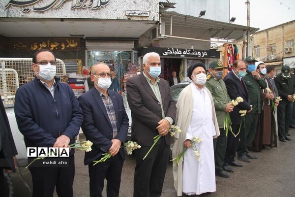 گلباران تمثال امام خمینی (ره) و شهدای انقلاب اسلامی شهرستان بهبهان