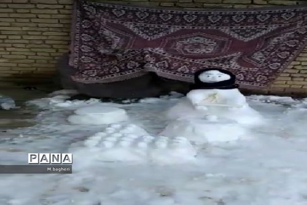 بارش برف بهانه‌ای برای برگشت آدم برفی ها