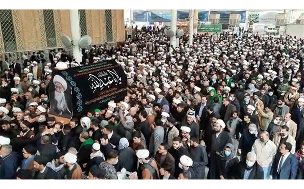 تشییع پیکر آیت الله صافی گلپایگانی در نجف اشرف