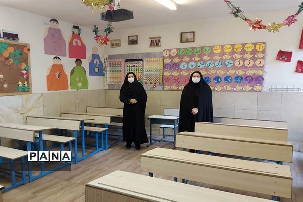 بازدید از مدارس منطقه یک از نظر رعایت پروتکل‌های بهداشتی