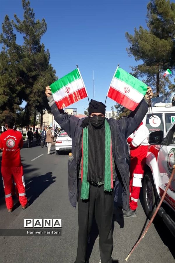 راهپیمایی خودرویی ۲۲ بهمن در شهر زاهدان