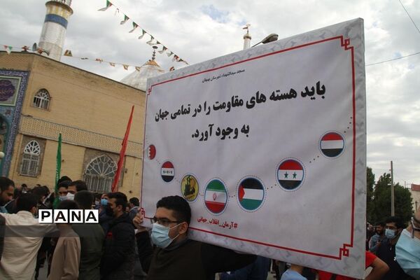 حضور پرشور دانش‌آموزان و فرهنگیان بهبهانی در راهپیمایی یوم الله 22 بهمن ماه