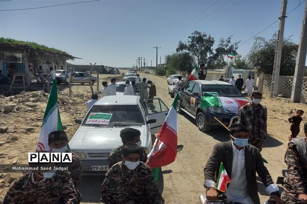 راهپیمایی خودرویی و موتوری ۲۲ بهمن در پیر سهراب
