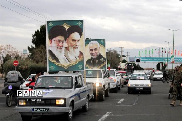 راهپیمایی 22 بهمن خودرویی در شهرستان آران و بیدگل