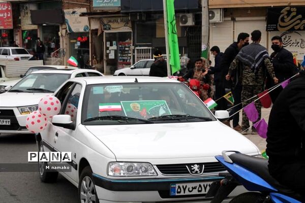 راهپیمایی 22 بهمن خودرویی در شهرستان آران و بیدگل