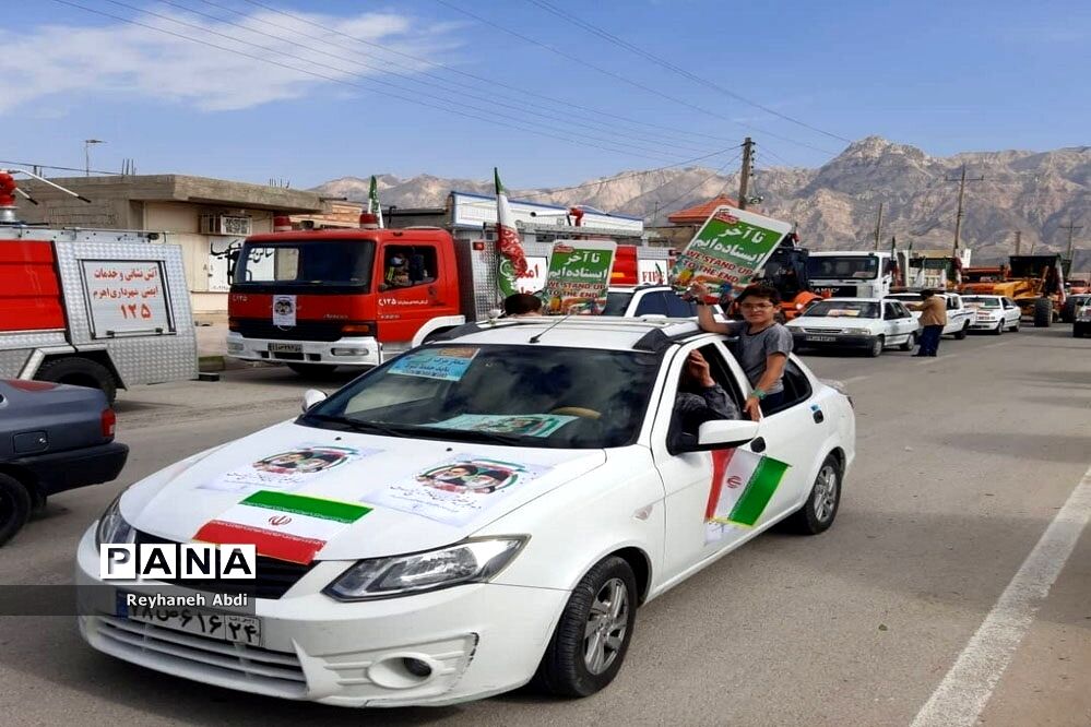 راهپیمایی خوردرویی و موتوری در یوم الله 22بهمن درتنگستان