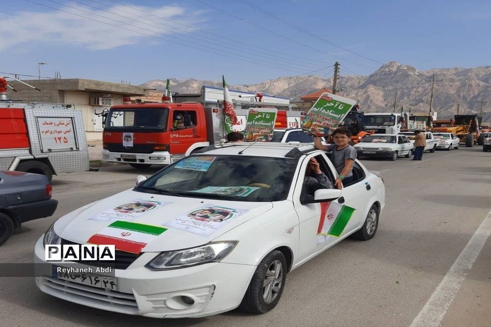 راهپیمایی خوردرویی و موتوری در یوم الله 22بهمن درتنگستان