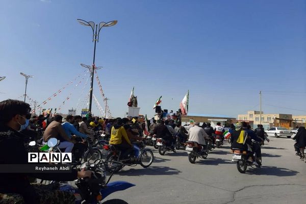 راهپیمایی خوردرویی و موتوری در یوم الله 22بهمن درتنگستان
