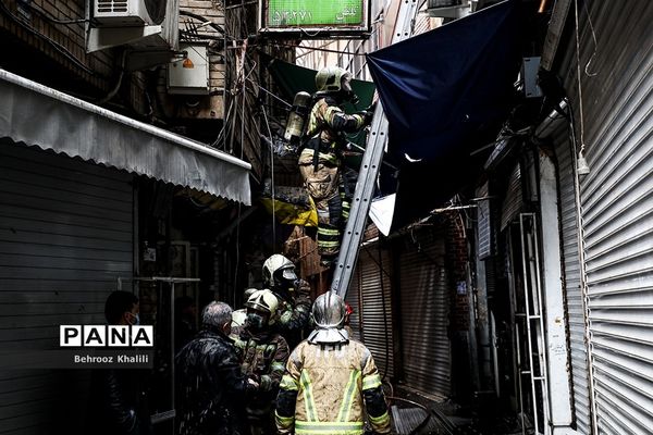 آتش‌سوزی در بازار تهران