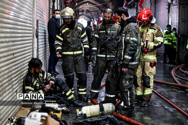 آتش‌سوزی در بازار تهران