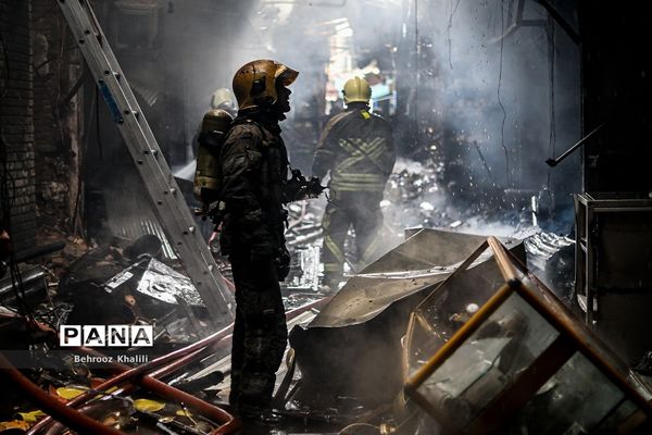 آتش‌سوزی در بازار تهران