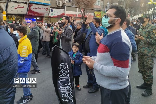 مراسم بازگشت پیکر پاک و مطهر شهید مدافع حرم در شهرری