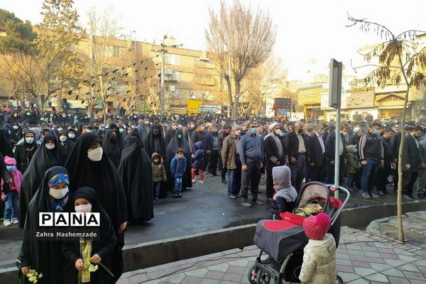 مراسم بازگشت پیکر پاک و مطهر شهید مدافع حرم در شهرری