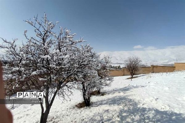 بارش اولین برف اسفند در فارسان