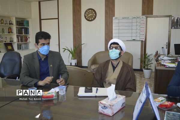 جلسه هماهنگی برنامه‌های جشن نیکوکاری در معاونت پرورشی و فرهنگی اداره‌کل آموزش و پرورش استان بوشهر