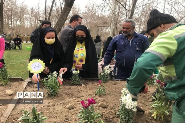 مراسم روز درختکاری در پارک ملت مشهد