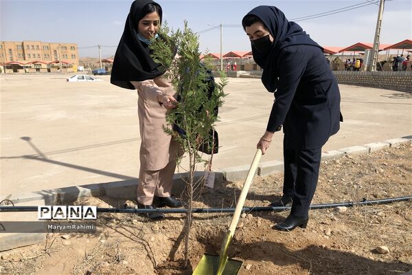 به نام هرشهید یک درخت در اردوگاه دانش‌آموزی بجنورد غرس شد