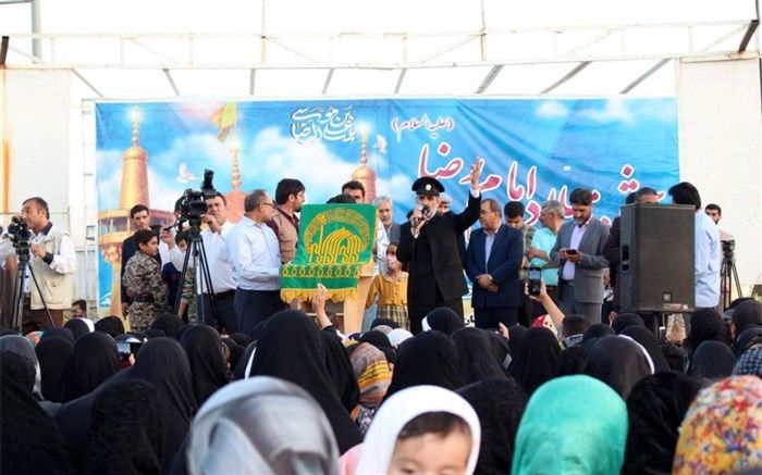استقبال مردم استان کهگیلویه و بویراحمد از پرچم امام رضا(ع)