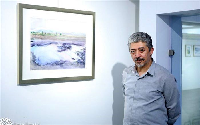 «منحنی آب» در گالری ابوالفضل عالی حوزه هنری افتتاح شد