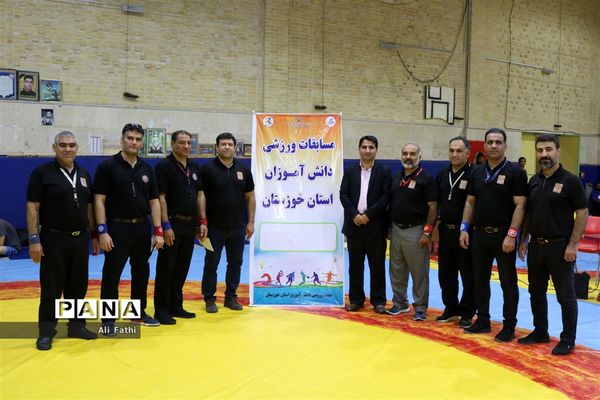 مسابقات لیگ کشتی آزاد دانش‌آموزی استان خوزستان در امیدیه