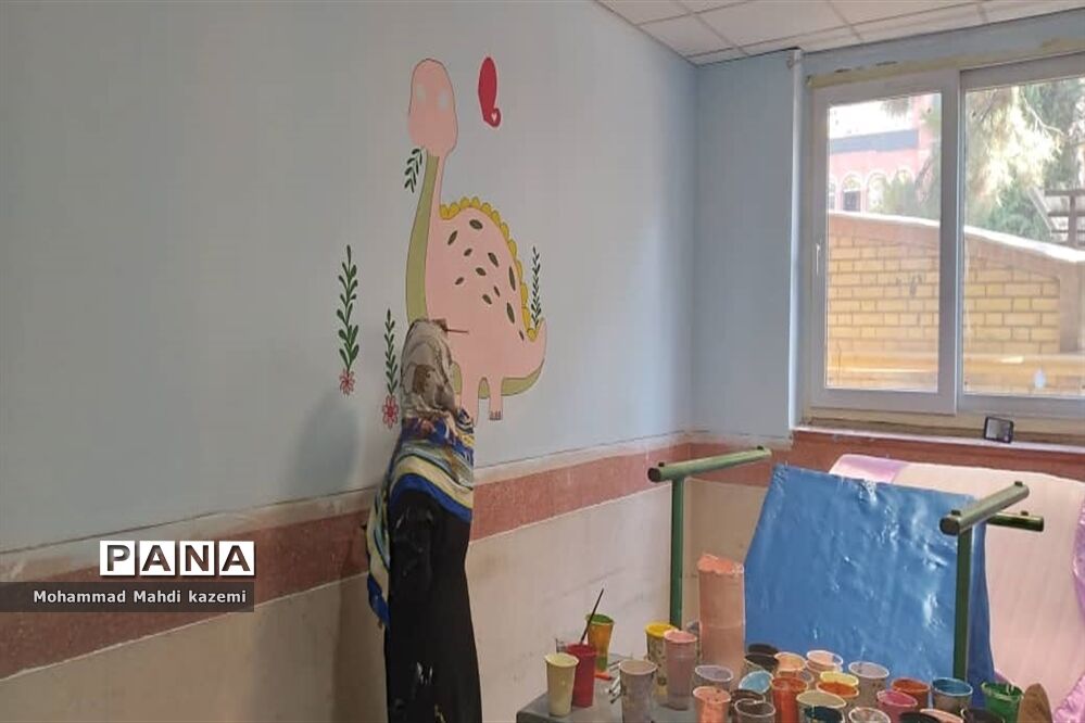 بهسازی و زیباسازی مدرسه استثنایی سروش