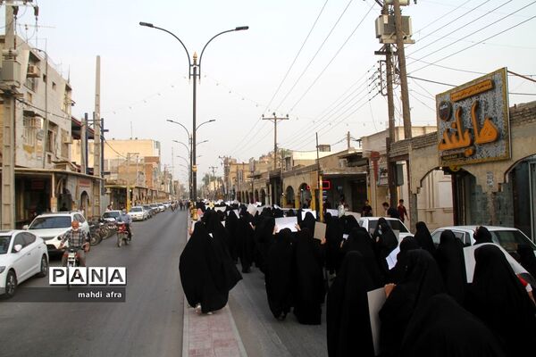 برگزاری راهپیمایی بانوان فاطمی شهرستان بهبهان