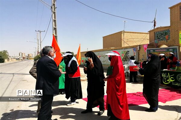 برپایی موکب دانش‌آموزی جشن غدیر در مدارس کازرون