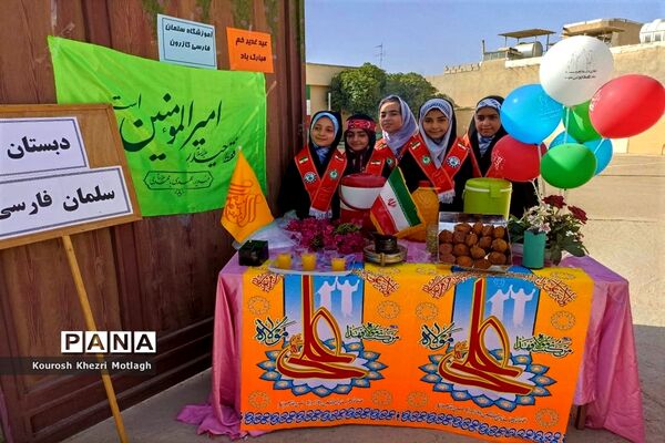 برپایی موکب دانش‌آموزی جشن غدیر در مدارس کازرون