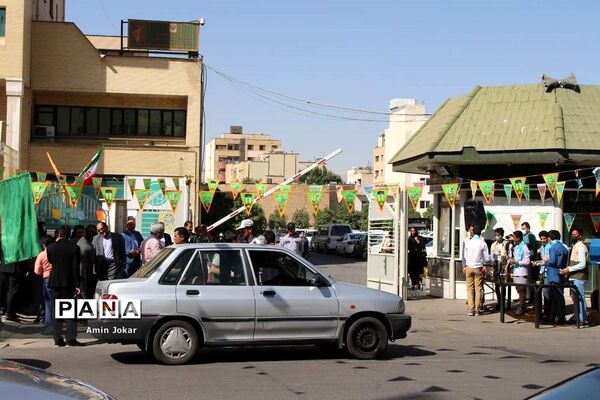 برپایی موکب مرکزی فرهنگیان و دانش‌آموزان استان فارس