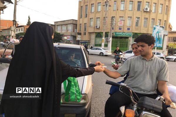 موکب مجلس دانش‌آموزی دختران شهرستان گلوگاه در شب عید غدیر